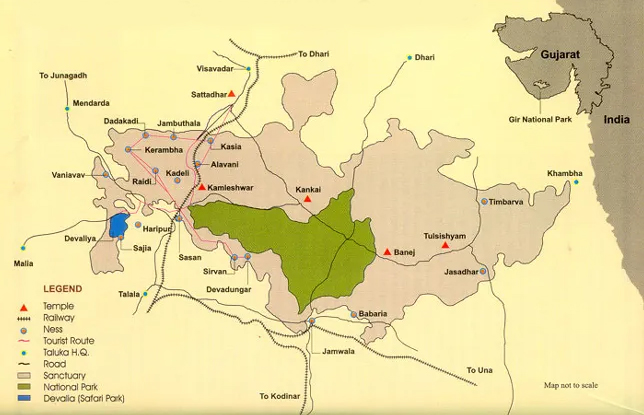 Gir National Park Map