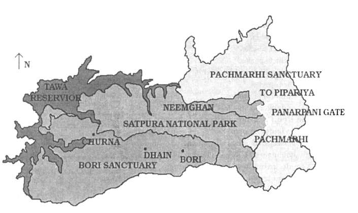 Satpura National Park Map