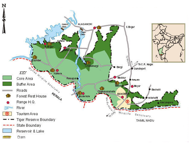 Bandipur National Park Map